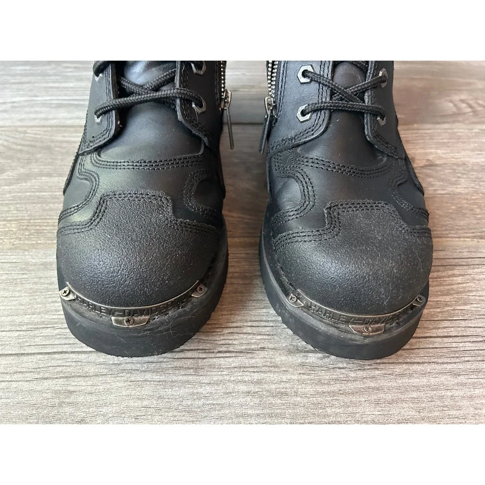 Harley-Davidson El Paso Mens Black Leather Riding Boots D91642 Size 9.5‎ M